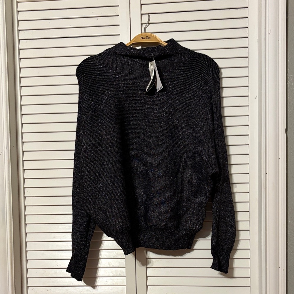 NWT Premise Black  Sparkly Sweater